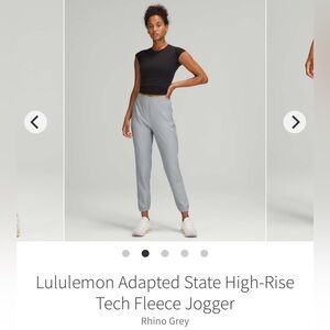 Lululemon Adapted State High-Rise Jogger Full Length Size 8 Rhino Gray